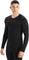 icebreaker Merino 200 Oasis Long Sleeve Crewe Thermal Top - Men's - Black Unboxed