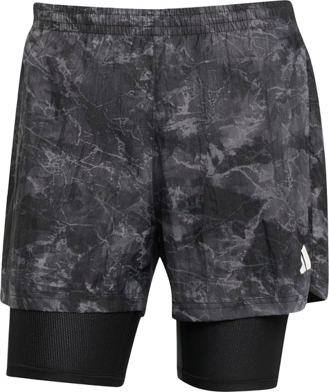 adidas Own The Run Spray Dye 2-in-1 Shorts -  Men's