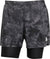 adidas Own The Run Spray Dye 2-in-1 Shorts -  Men's - Grey Four - Black