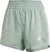adidas Pacer Training 3-Stripes Woven High-Rise Short - Women's - Silver Green - White