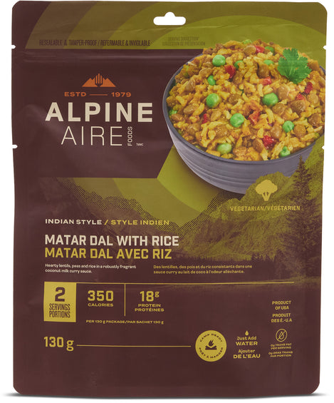 AlpineAire Foods Matar Dal with Rice