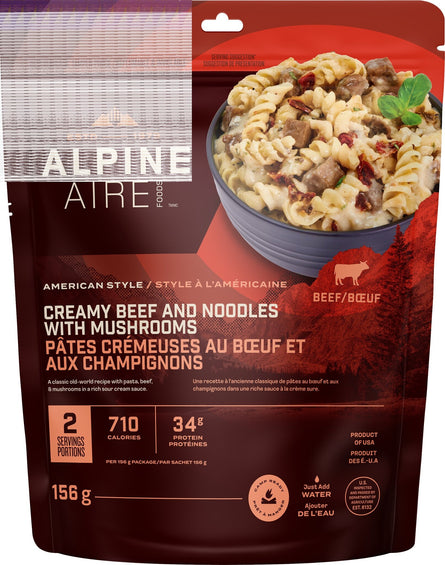 AlpineAire Foods Creamy Beef and Noodles with Mushrooms