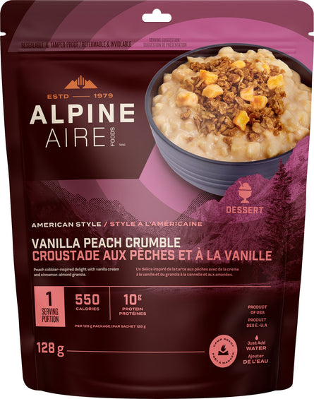 AlpineAire Foods Vanilla Peach Crumble