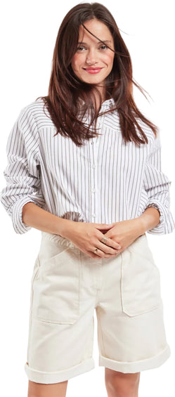 Armor Lux Cotton and Linen Striped Shirt - Women's