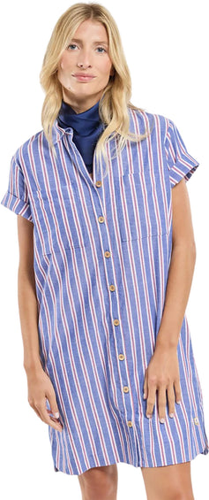Armor Lux Striped Cotton and Linen Shirt Dress - Women's