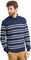 Armor Lux Long Sleeve Sweater with Polo Neck - Men's - Marine Deep - Milk
