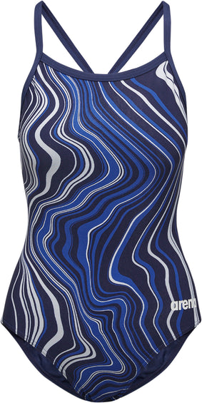 arena Marbled Lightdrop Back One-Piece Swimsuit - Women's