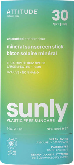 ATTITUDE Plastic-free Mineral Sunscreen Stick SPF 30