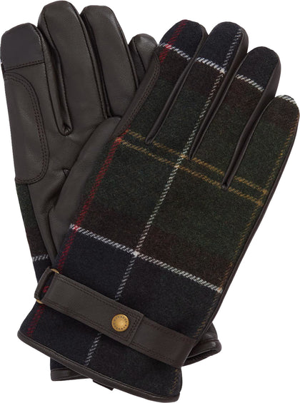 Barbour Newbrough Tartan Leather Gloves - Men's