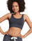 Boody Ribbed Seamfree Crop Bra - Women's - Storm