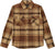 Brixton Bowery Long Sleeve Flannel Shirt - Men's - Sand - Pinecone - Solar Orange