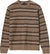 Brixton Midnight Crew Neck Sweater - Men's - Multi Neutral Stripe