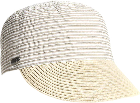 Canadian Hat Cloelie Cap in Ribbon and Straw - Women's