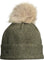 Canadian Hat ORWEL-P ORMOS PLEATED BEANIE W UPCYCLED FUR POM - Women's - Dark Olive - Mix