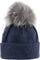 Canadian Hat ORWEL-P ORMOS PLEATED BEANIE W UPCYCLED FUR POM - Women's - Navy