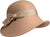 Canadian Hat ROSE- LARGE WOOL CLOCHE HAT WITH BOW - Women's - Taupe