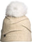 Canadian Hat CLARETA - ORMOS PLEATED BEANIE W UPCYCLED FUR POM - Women's - Beige - Mix