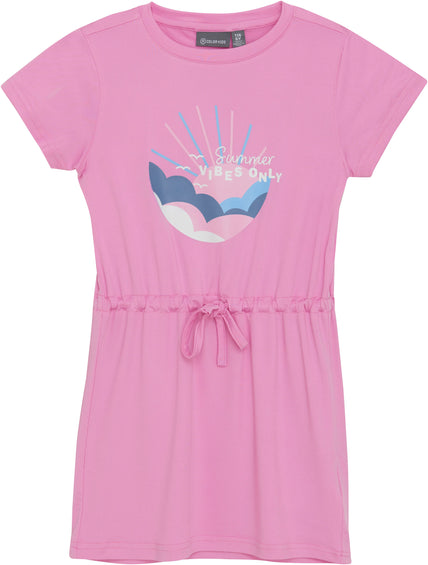 Color Kids Printed Short Sleeve Dress - Girls