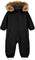 Color Kids Coverall with Fake Fur - Baby - Black