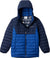 Columbia Powder Lite II Hooded Jacket - Boy's - Mountain Blue - Collegiate Navy
