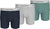 Calvin Klein Icon Cotton Stretch 3-Pack Boxer Briefs - Men's - Shoreline - Grey Heather - Lively Teal