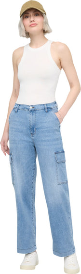 Duer Performance Denim Lite High Rise Cargo Pants - Women's