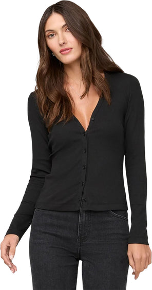 Duer Ribbed Pima Fitted Button Down Long Sleeve Shirt - Women's