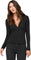 Duer Ribbed Pima Fitted Button Down Long Sleeve Shirt - Women's - Black