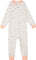 Deux par Deux Organic Cotton Printed Bears One Piece Long Sleeve Pajama - Big Girls - Oatmeal Mix Bear Print