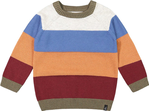 Deux par Deux Knitted Stripe Raglan Sweater - Little Boys  