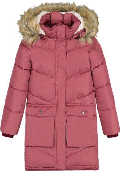 Deux par Deux Puffy Long Coat - Little Girls  
