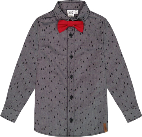 Deux par Deux Printed Shirt with Bow Tie - Baby Boy