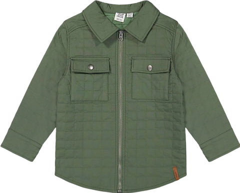 Deux par Deux Quilted Canvas Overshirt with Pockets - Big Boy