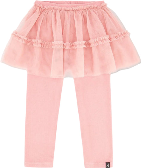 Deux par Deux Leggings with Tulle Skirt with Small Ruffles - Big Girl