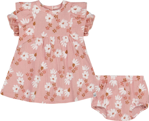 Deux par Deux Printed Muslin Dress and Bloomer Set - Baby Girl