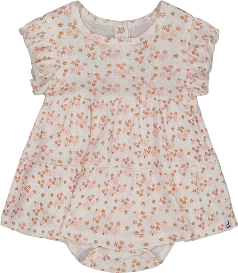 Deux par Deux Organic Cotton Pointelle Romper - Baby Girl