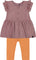 Deux par Deux Printed Organic Cotton Dress and Solid Leggings Set - Baby Girl - Printed Seeds