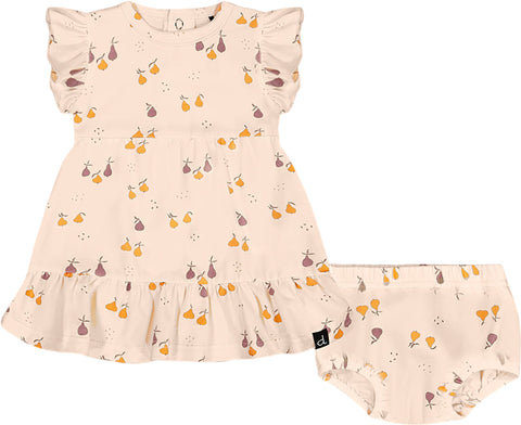 Deux par Deux Printed Organic Cotton Dress and Bloomer Set - Baby Girl