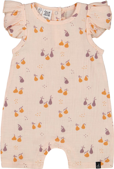 Deux par Deux Printed Muslin One Piece Romper - Baby Girl
