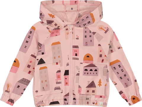 Deux par Deux Printed French Terry Hoodie Cardigan - Baby Girl 