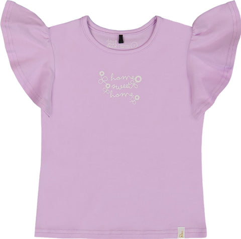 Deux par Deux Flutter Sleeve Top with Print - Baby Girl