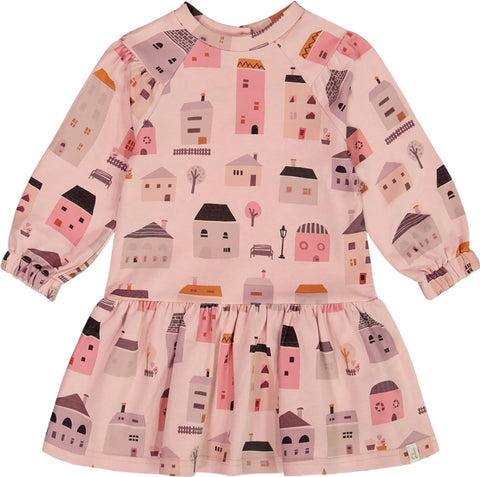 Deux par Deux Printed French Terry Dress - Baby Girl
