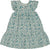 Deux par Deux Printed Organic Cotton Dress - Little Girl - Printed Ditsy Blue