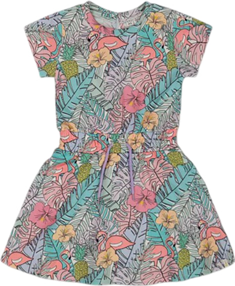 Deux par Deux Printed French Terry Dress - Little Girl