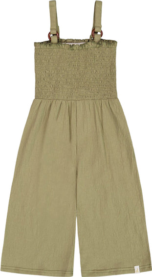 Deux par Deux Smocked Crinkle Jersey Jumpsuit - Little Girl
