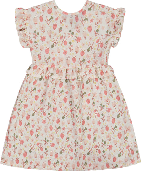 Deux par Deux Printed Seersucker Dress with Frill - Little Girl  