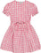 Deux par Deux Puff Sleeve Vichy Dress with Waist Tie - Big Girl  - Prism Pink