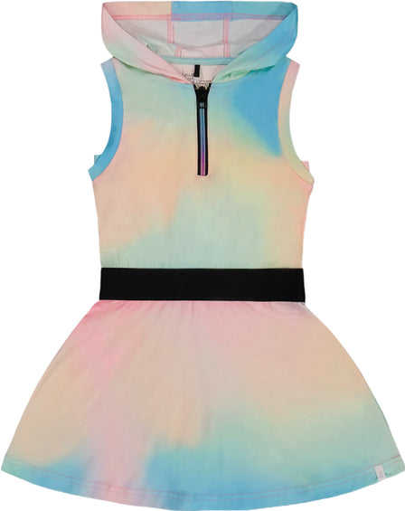 Deux par Deux Hooded Dress with Elastic Waist - Little Girl 
