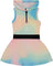 Deux par Deux Hooded Dress with Elastic Waist - Little Girl 
 - Printed Rainbow Gradient