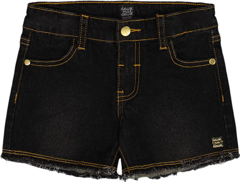 Deux par Deux Jean Shorts with Embroidery - Big Girl 
